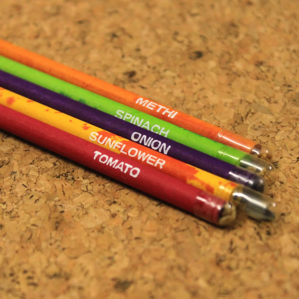 Plantable Seed Pencil, in use