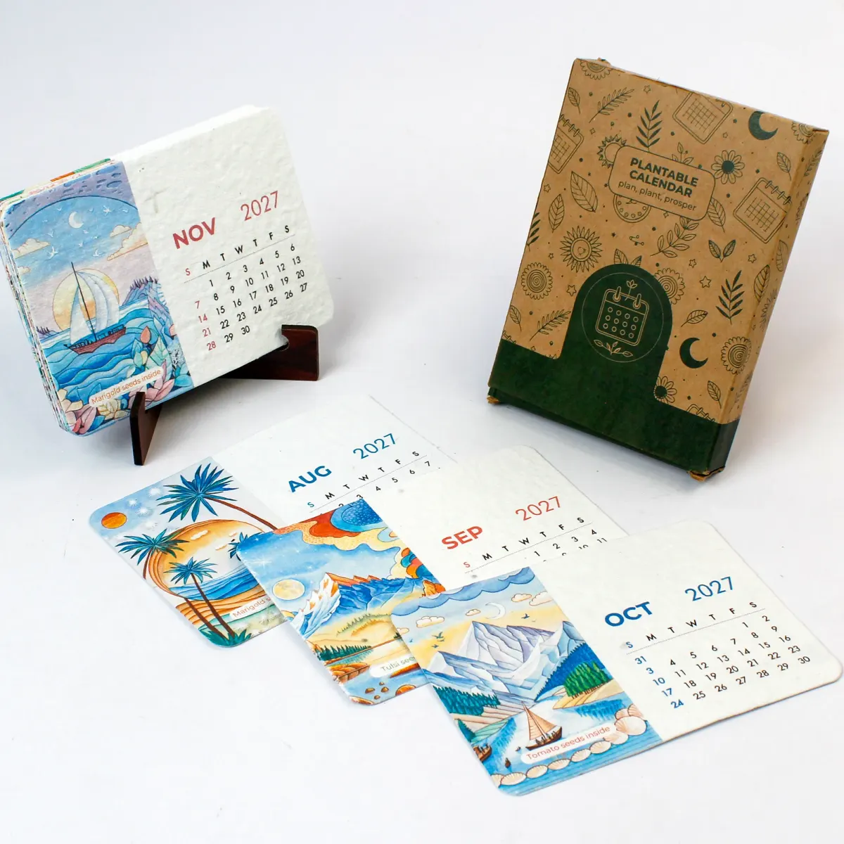 Plantable Calendar, MDF Stand, B7, another view