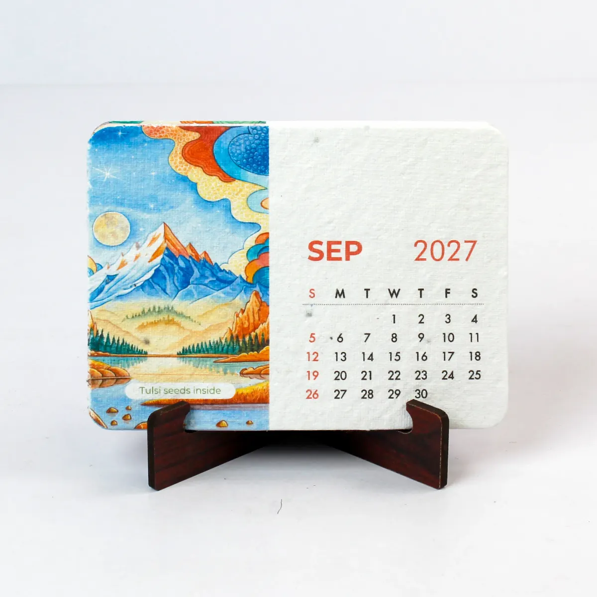 Plantable Calendar, MDF Stand, B7, another view
