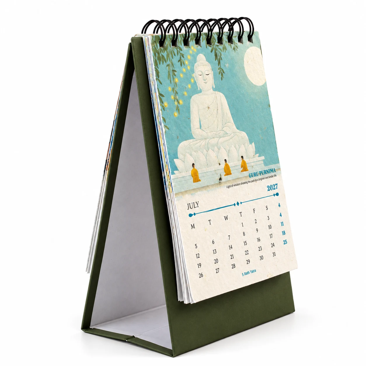 Plantable Desk Calendar, Wire-O, B6 Portrait