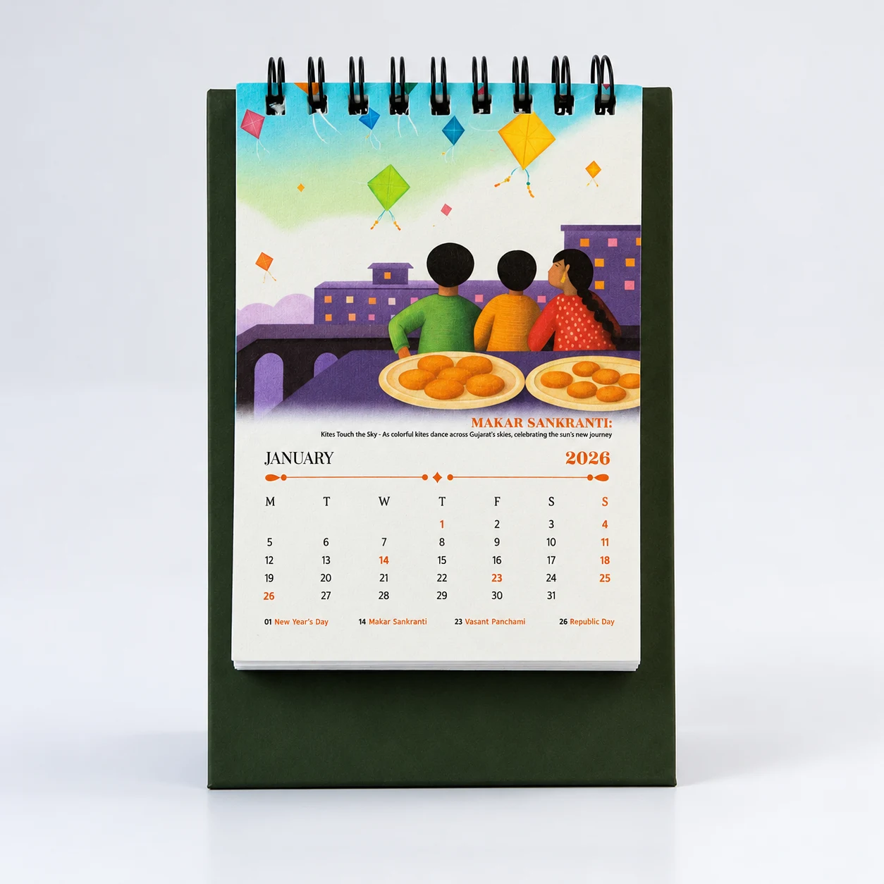 Plantable Desk Calendar, Wire-O, B6 Portrait, another view