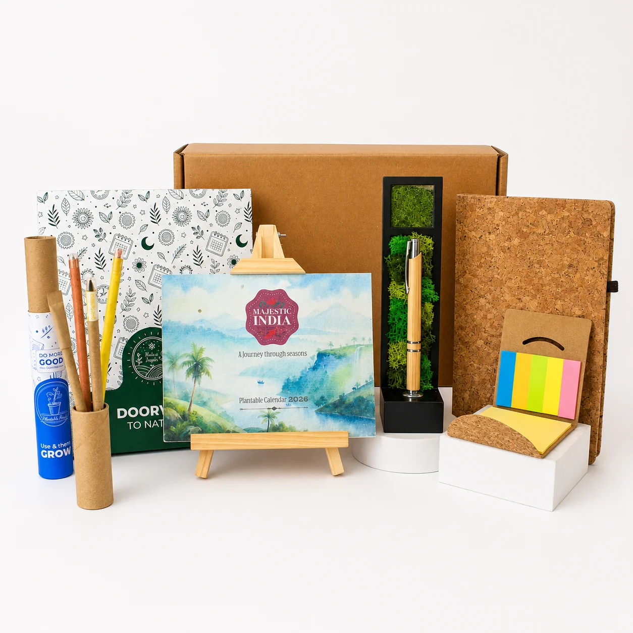 Forest Cork Diary Desk Gift Box