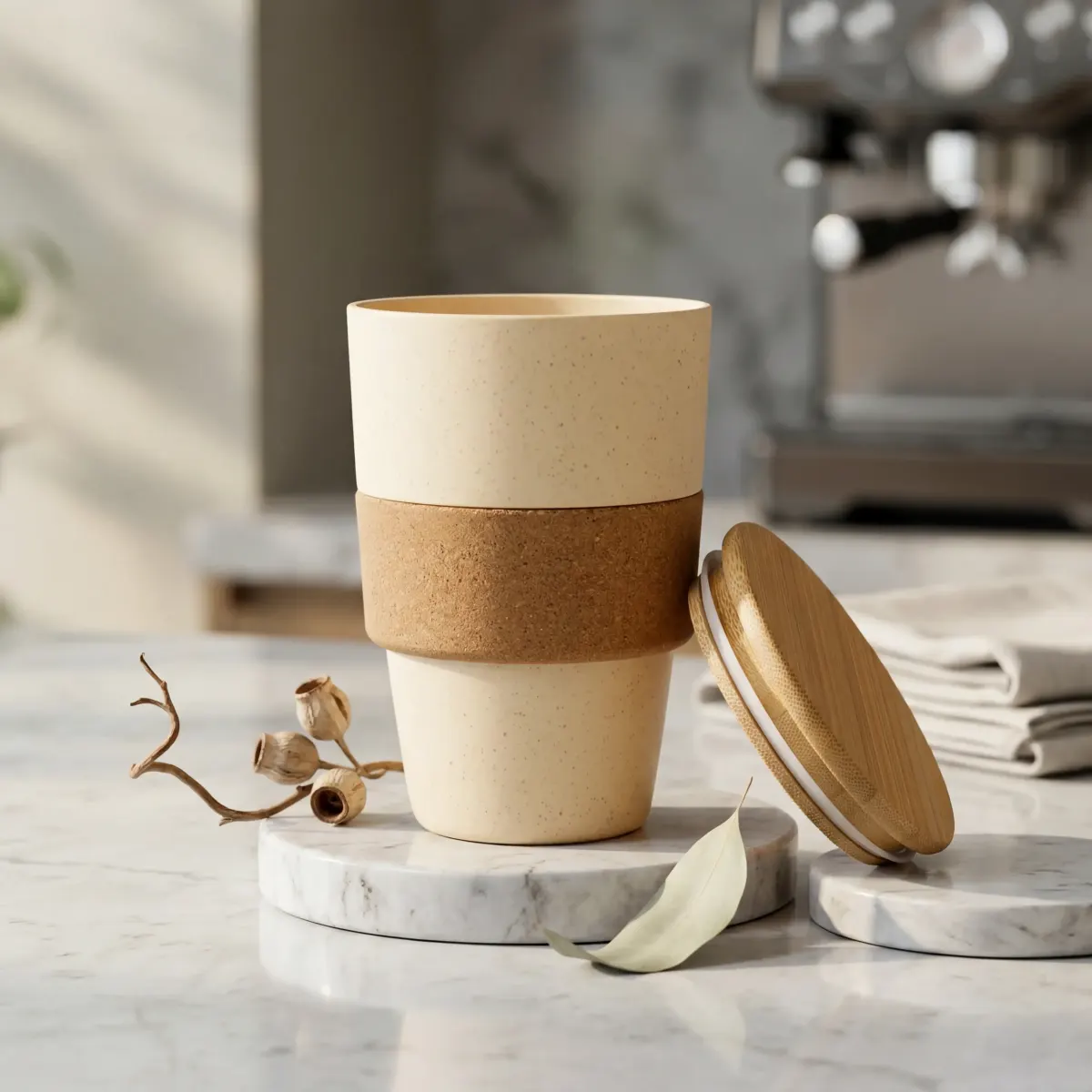 Wheat Husk Mug, 450 ml, in use
