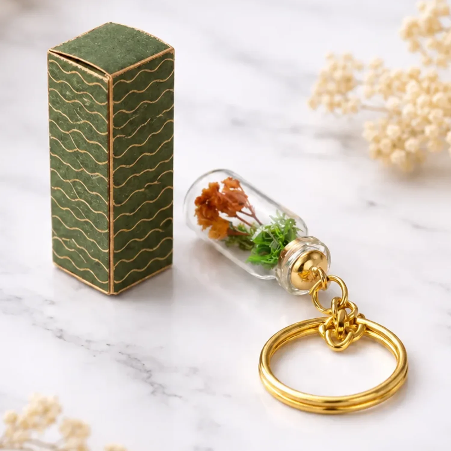 Forest Keychain, in use