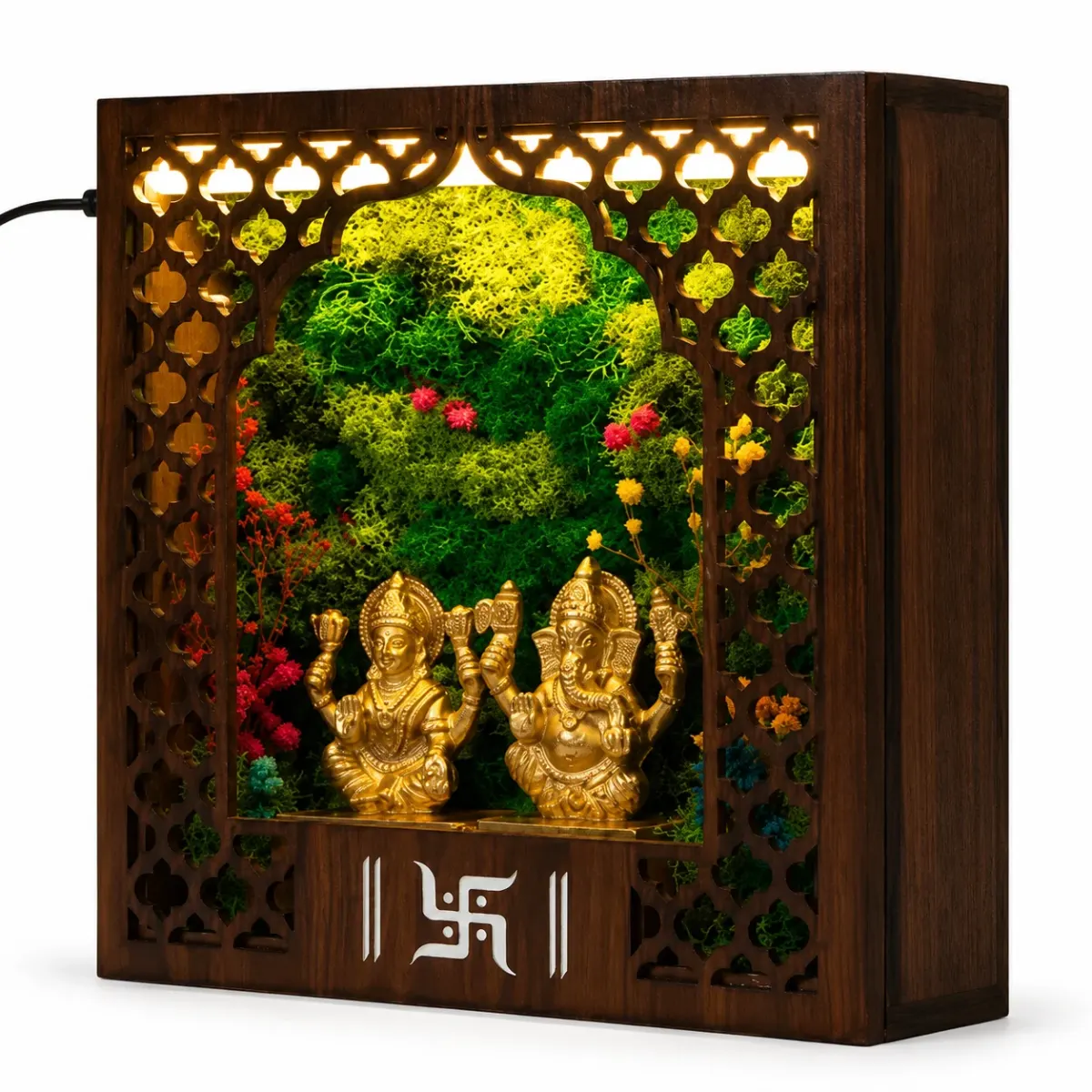 Forest Namah Lakshmi–Ganesh Divine Pair, Brass