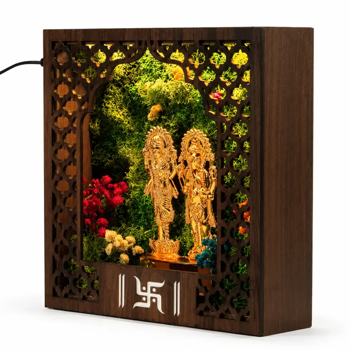 Forest Namah Lakshmi–Ganesh Divine Pair, Metal Idol