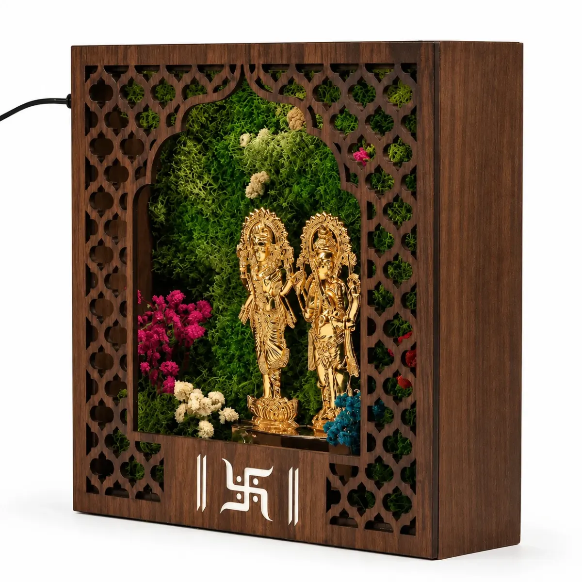 Forest Namah Lakshmi–Ganesh Divine Pair, Metal Idol, another view
