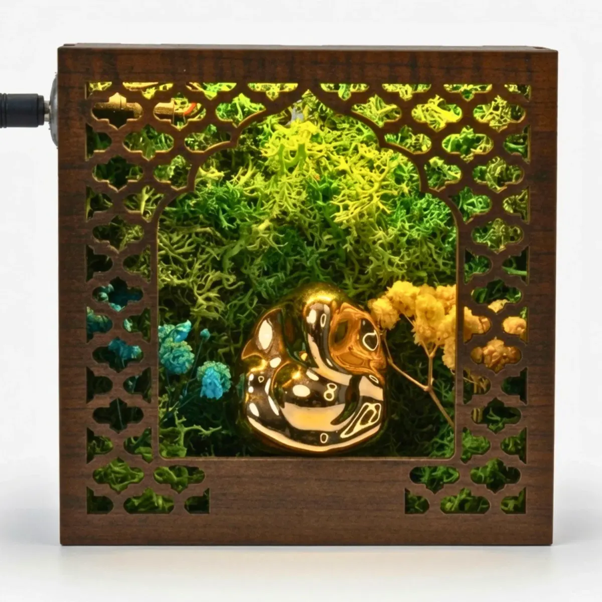 Forest Namah Ganesh with LED, 5 in, another view