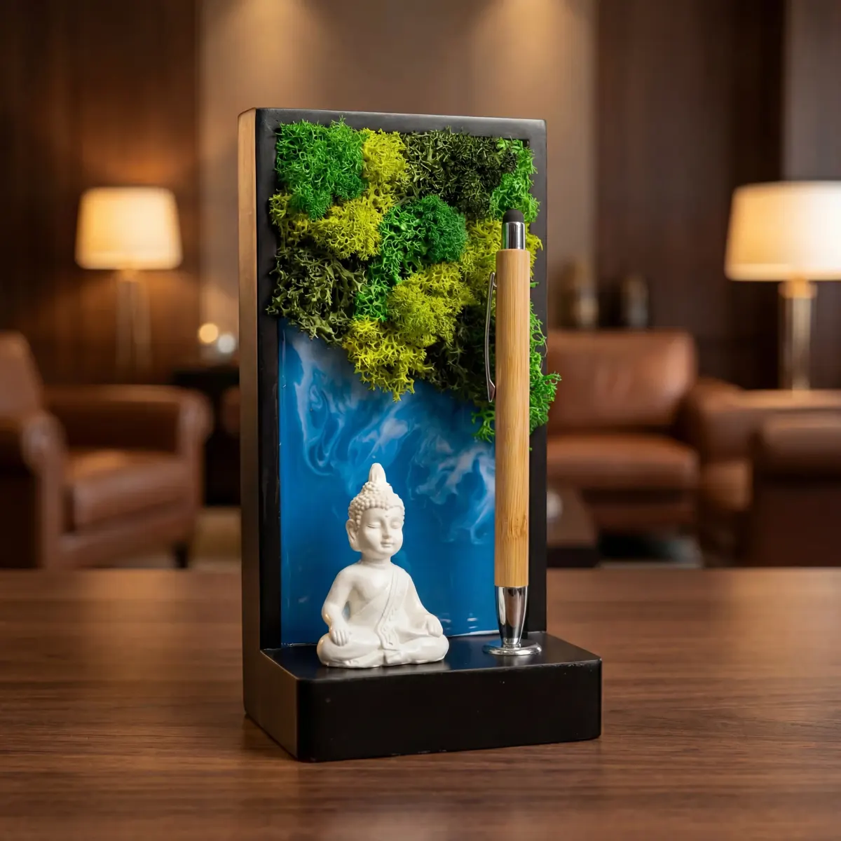 Forest Aqua Wall Stand, Buddha, in use