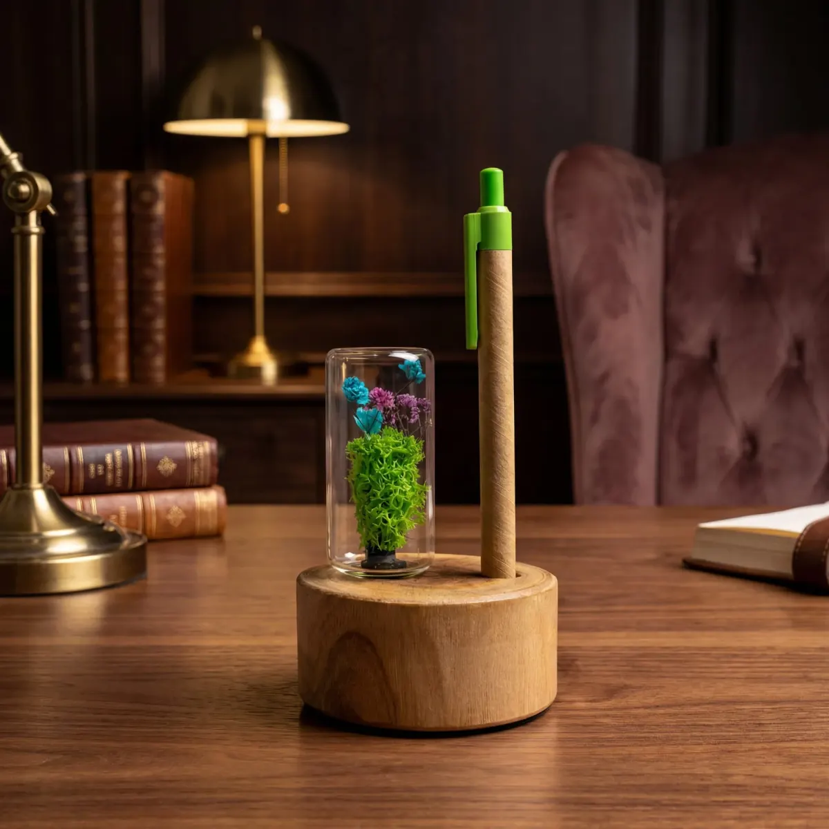 Forest Stump with Eco Click Pen, in use