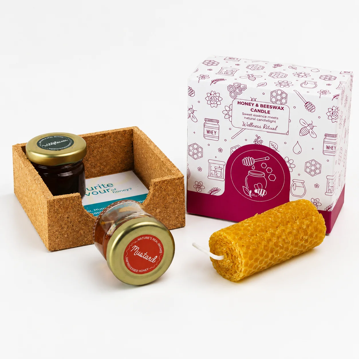 2 Honey + Beeswax candle