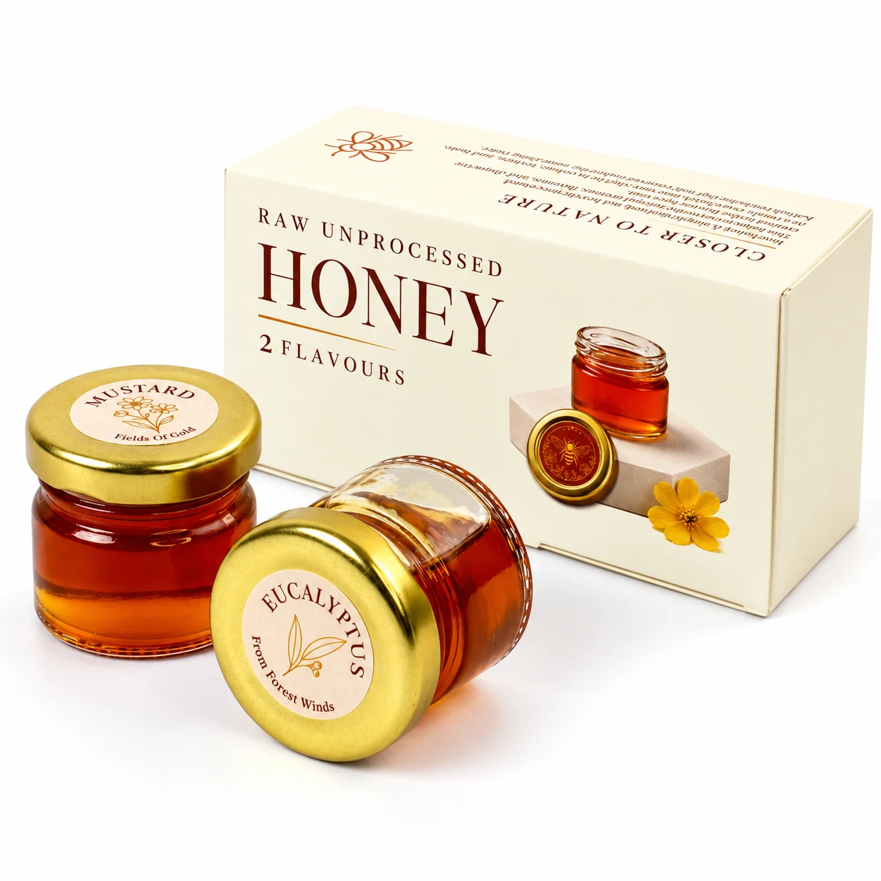 Mini Honey Bottles, Set of 2
