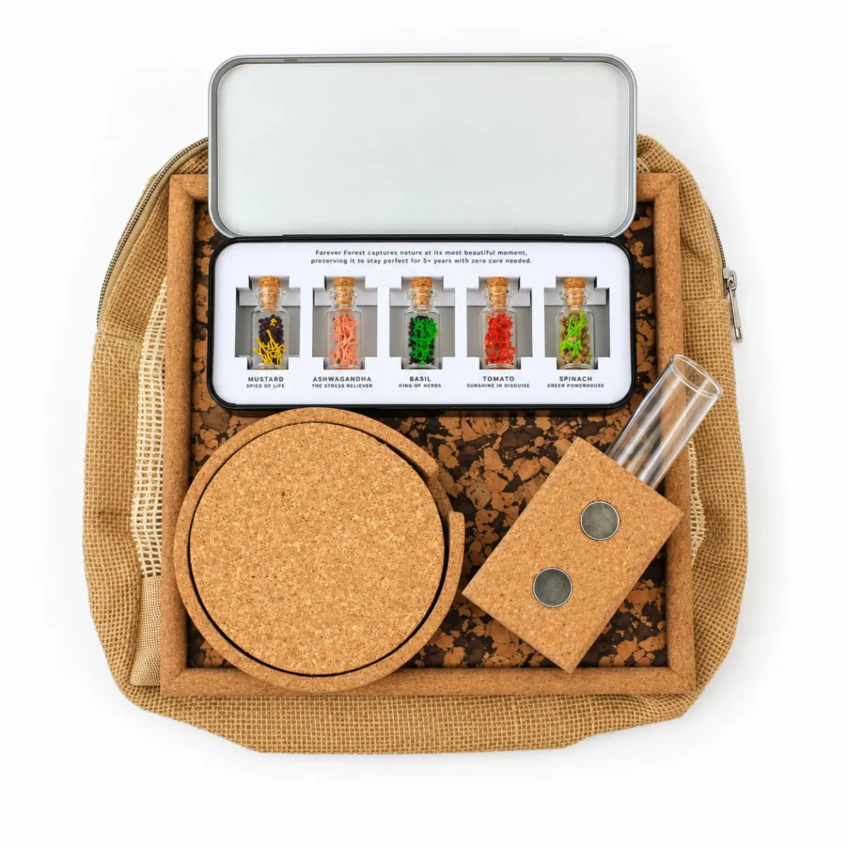 Cork Tray, Coasters and Planter Gift Bag, another view