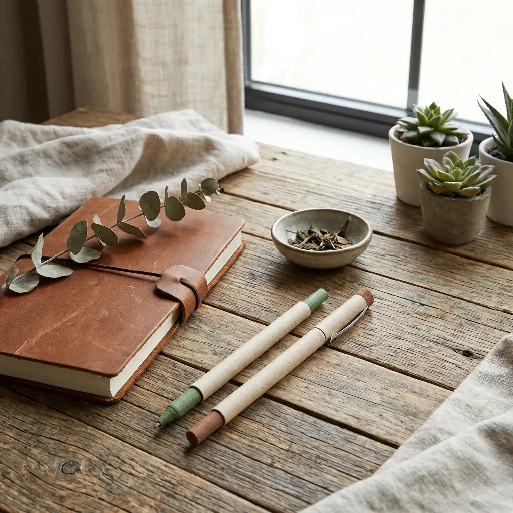 Ozone Premium Eco Pen, in a styled scene