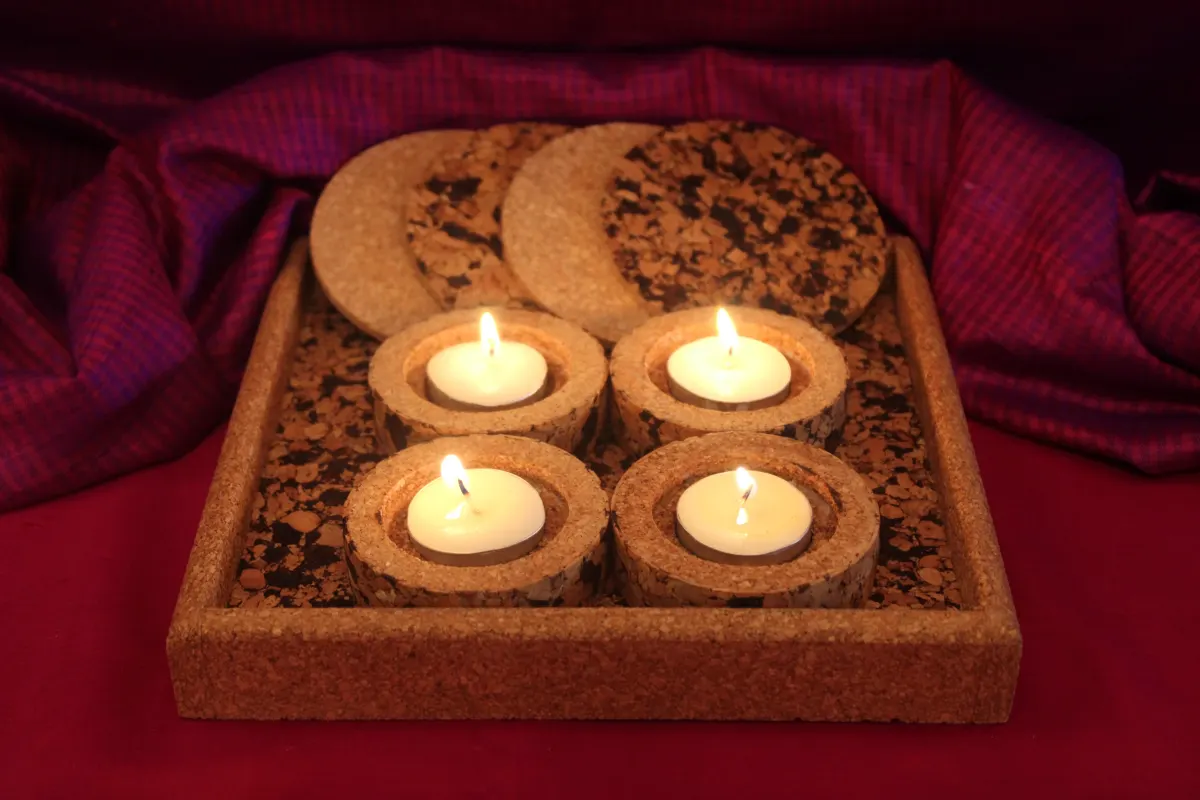 The Diya Tray Box, in use